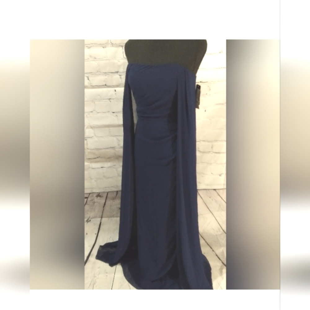 Vintage Dress - Strapless with underarm Cape